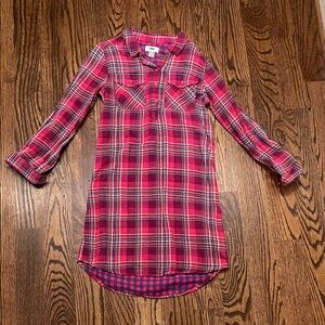Old Navy Pink Plaid Button Down Shirt